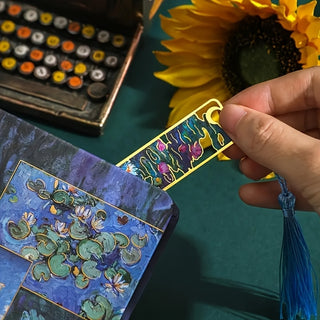 Marque Pages en métal Tableau de Fleurs