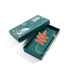 Marque-pages en Laiton, feuilles d'automne – Cadeaux raffinés en coffret