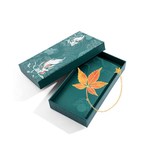 Marque-pages en Laiton, feuilles d'automne – Cadeaux raffinés en coffret