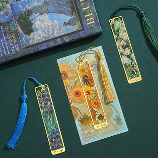 Marque Pages en métal Tableau de Fleurs
