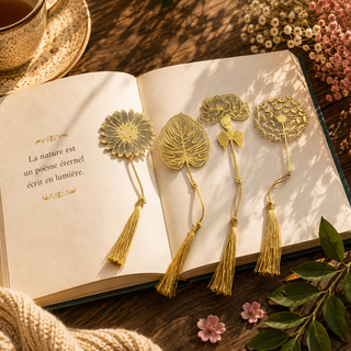 Marque Pages en Laiton Fleurs
