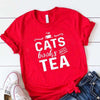 T Shirt Citation Cats Books Tea