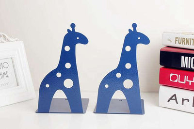 Serre Livre Enfant Girafe Bleu